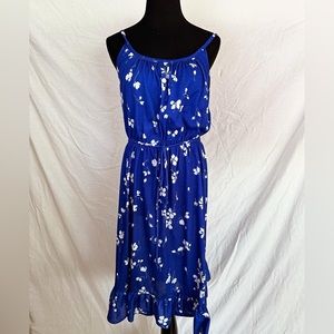 Super cute 1980s Blue and white Tabby dress!